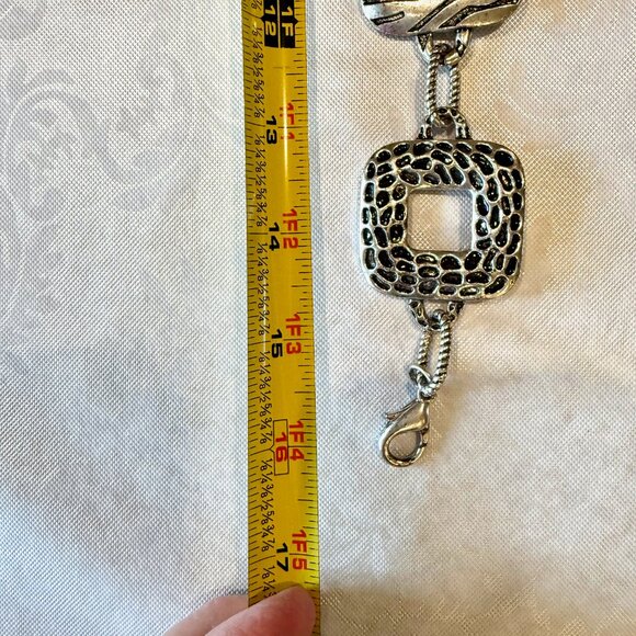 Women’s Vintage Silver Antiqued Metal Chain Belt - M/L - Picture 10 of 10